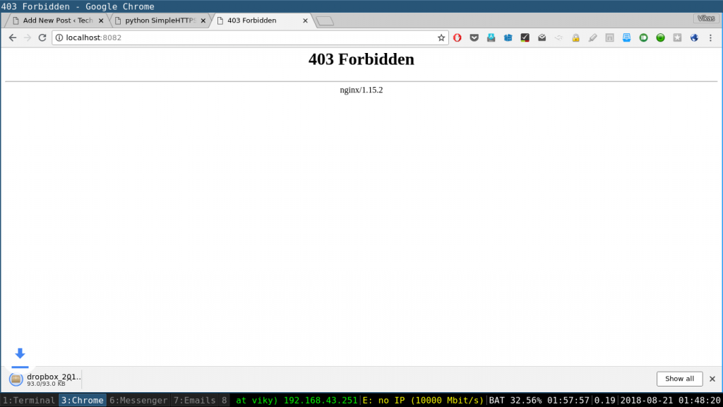 How to solve error 403 forbidden NGINX in Google Chrome - Quora